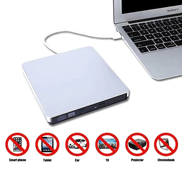 

External USB 3.0 DVD Drive Portable Optical CD DVD RW ROM Player for Laptop PC VH99