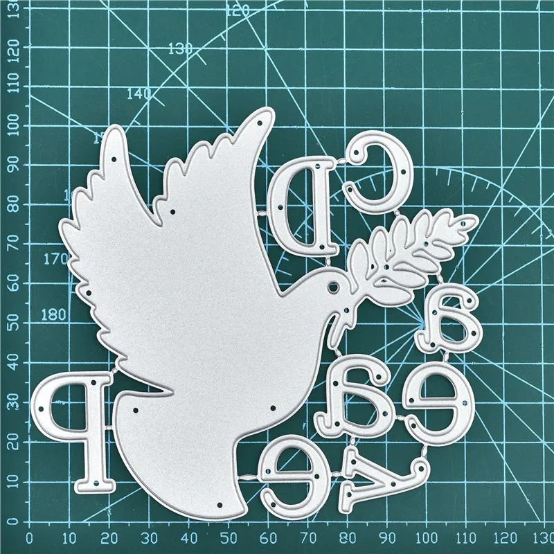 

Eastshape Pigeon Dies Peace Day Letter Metal Cutting Dies Stencils DIY Scrapbooking Decor Embossing Craft Dies Cutting Template