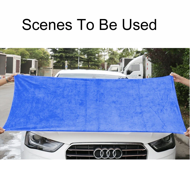 160*60cm 1pcs Car Wash Towel Car Microfiber Towel Hemming Care Detailing Wash Cleaning Drying Cloth