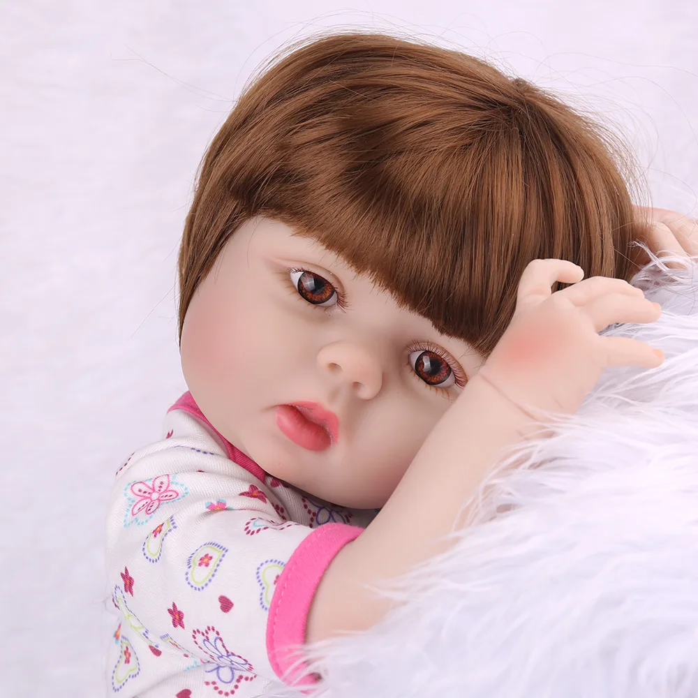 Мягкие полностью силиконовые куклы Reborn Baby, 55 см, милые игрушки Boneca, Bebe, девочка, принцесса Menina, живая ванна, для малышей, Playmates на день рождения