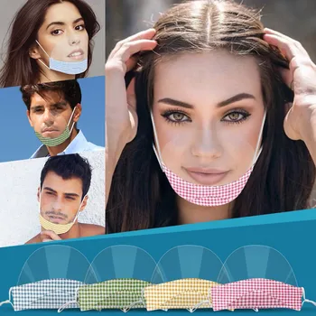 

Mini Shield Washable Reusable Comfortable Mask Transparent Visual Mask mouth caps reusable masks protective transparent masque