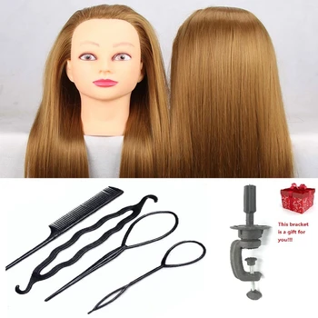 

CAMMITEVER Salon Clips+Comb+Bracket+Mannequin Head Hair Styling Training Tool Set Professional Mannequin