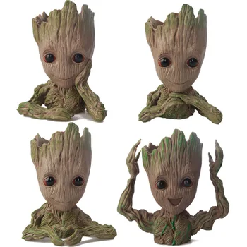 

Guardians The Galaxy Groot Flowerpot Baby Adult Groot Planter Action Figures Cute Model Pen flower Pot Best Gifts For Kids