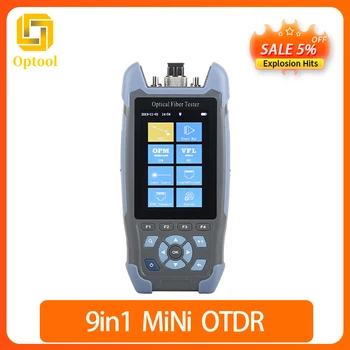 

9in1 OTDR Fiber Optic Reflectometer Pro 980rev with 9 Functions VFL OLS OPM Event Map 24dB for 64km Fiber Cable Ethernet Tester