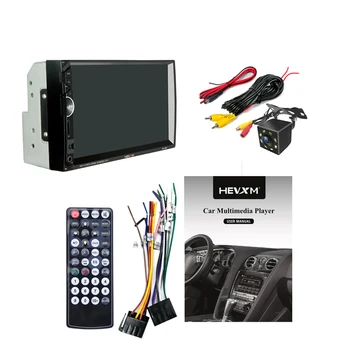 

7" HD 2DIN Bluetooth Hands-free Car Stereo Radio MP5 Player Touch Screen BT USB FM Phone Link+Rearview Camera