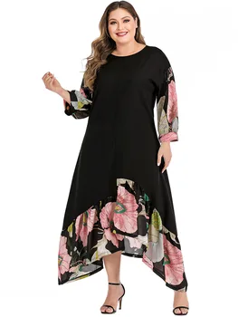 

Big size Dress for Fat MM Women summer Dress Loose plus size printed long Dress Bodycon Female Elegant Party Dress Vestidos