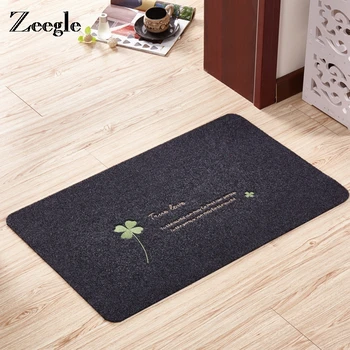 

Zeegle Floor Mats Door Mat Clover Embroidery Non-slip Bathroom Carpet Toilet Rugs Kitchen Area Rug Coffee Table Foot Pads