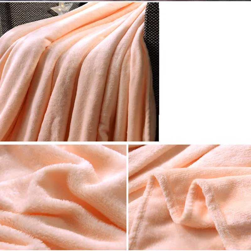 Утолщенное однотонное домашнее Фланелевое воздушное одеяло теплое покрывало одеяло s для одного двойного дивана кровати путешествия утолщенное холодное одеяло