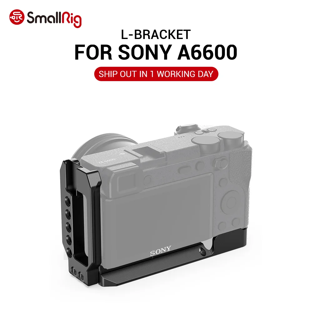 

SmallRig a6600 l-plate DSLR Camera A6600 L Plate L Bracket for Sony A6600 W/ Arca Type Plate for Vlog Vlogging Rig 2503