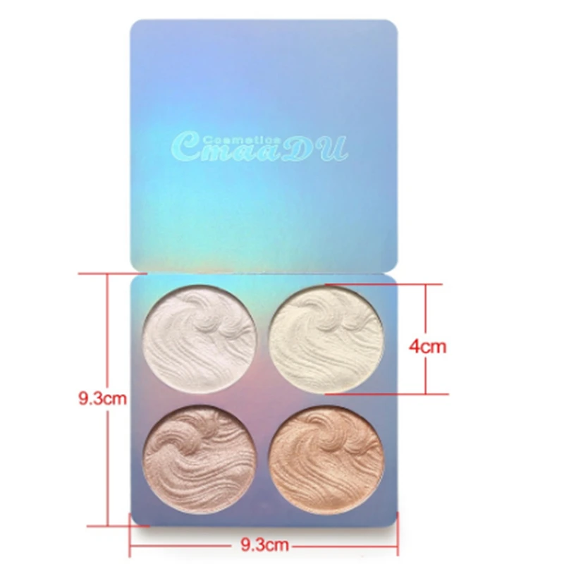 Cmaadu Glow Kit 4 цвета запеченный хайлайтер палитра мерцающий осветитель контуринг осветление 3D пудра макияж бронзатор