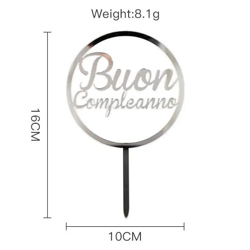 1 Pieza De Decoración De Pastel De Cumpleaños Con