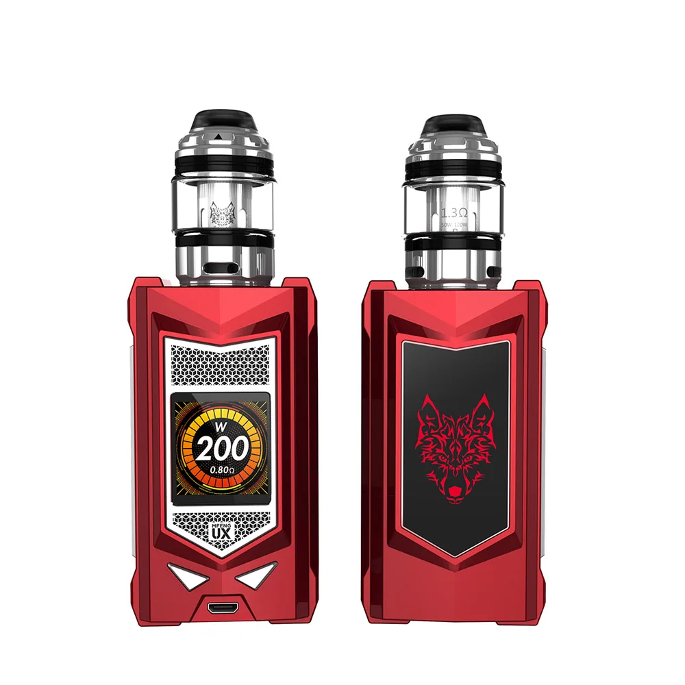 Набор vape 200 Вт Супер мощный Oringin Snowwolf Mfeng UX набор электронных сигарет - Цвет: Chrome Red
