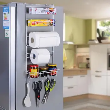 

Kitchen Side Shelf Rack Sidewall Multipurpose Shelf Wall Hanging Storage Rack Multi-layer Holder Refrigerator Estante Fridge