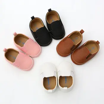 

Fashion PU Leather Baby Boy Girl Shoes Soft Sole Baby Girls Boys Shoes First Walkers Baby Solid Color Boots