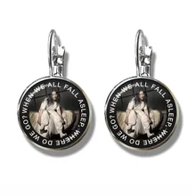 Хип-хоп серьги с музыкальной символикой Billie Eilish Art Picture 16 мм бижутерия со стеклянными кабошонами для женщин девочек музыкальные фанаты подарок