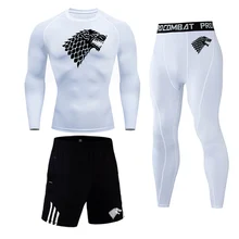 Мужские кальсоны, комплекты термобелья для мужчин, фирменное быстросохнущее компрессионное нижнее белье, тренировочная одежда для мужчин для игры престолов