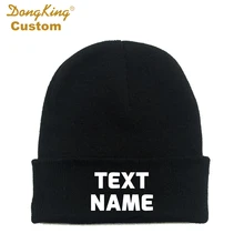 Зимние шапочки с вышитым логотипом на заказ, вязаная шапка с вышитым текстом, теплые шапочки, милые женские Лыжные шапки Gorro 24 цвета