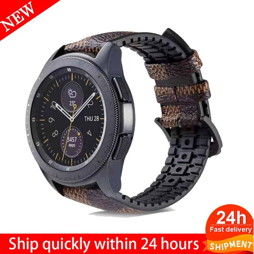 Ремешок силиконовый для часов кожаный браслет Samsung Galaxy watch Band Gear S2 S3 Classic Frontier active