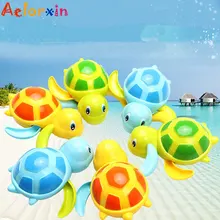Jouets de bain pour bébé, tortue, dessin animé, jouet dans le bain, chaîne de natation, horloge, jouets éducatifs classiques pour enfants, 2018