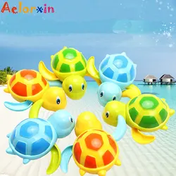 Jouets de bain pour bébé, tortue, dessin animé, jouet dans le bain, chaîne de natation, horloge, jouets éducatifs classiques pour enfants, 2018 