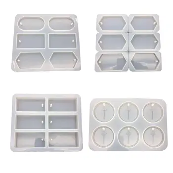 

DIY Crafts Wax Piece Mold Rectangular with Hole UV Resin Liquid Silicone Molds Wax Piece Pendant Mould