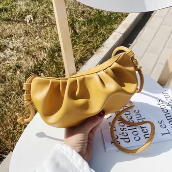 

LUCDO Designer Cloud shaped Leather Shoulder Messenger Bag Small crossbody bags for women 2020 Mini Cross Body Handbags