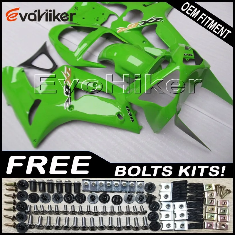 

Обтекатель мотоцикла для ZX6R 2003 2004 Зеленый ZX 6R 03 04 комплект моторных панелей ABS
