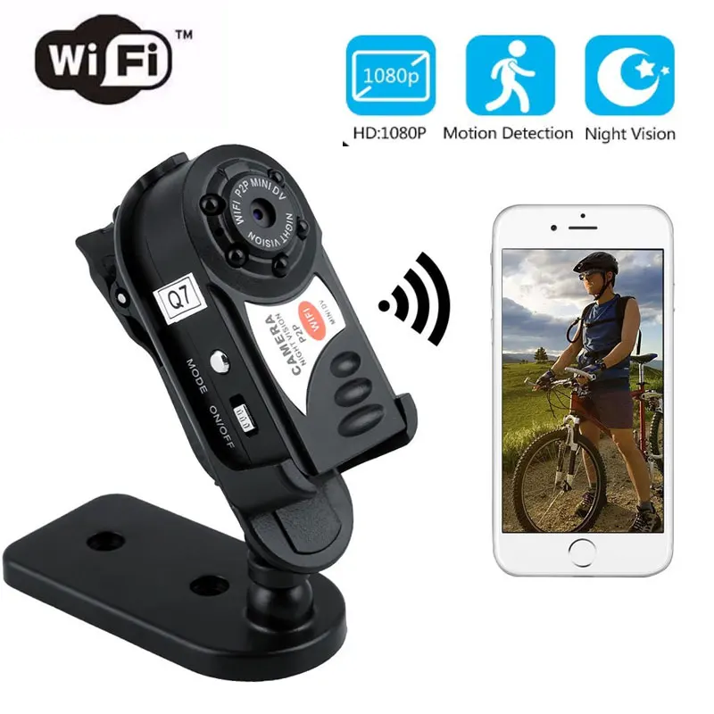 Wifi мини Q7 камера 480P DV DVR беспроводная камера инфракрасного ночного видения новая мини видеокамера рекордер