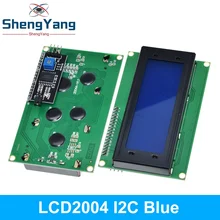 Lcd2004 + i2c 2004 20x4 2004a azul/tela verde hd4780 caráter lcd/com iic/i2c módulo adaptador de interface serial para arduino