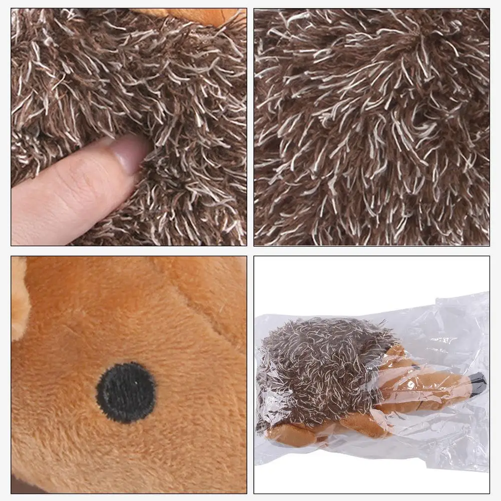 Hedgehog Soft Plush Dog Toys Small/Large Dogs Interactive /Squeaky Sound Toy Chew Bite Resistant Toy Pets Accessories Supplies