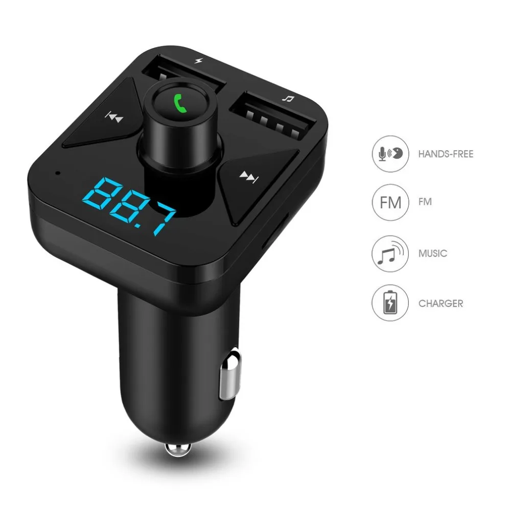 BT16 3.4A USB зарядное устройство Bluetooth автомобильный комплект fm-передатчик модулятор аудио музыка автомобиль Mp3 плеер телефон беспроводной громкой связи Carkit