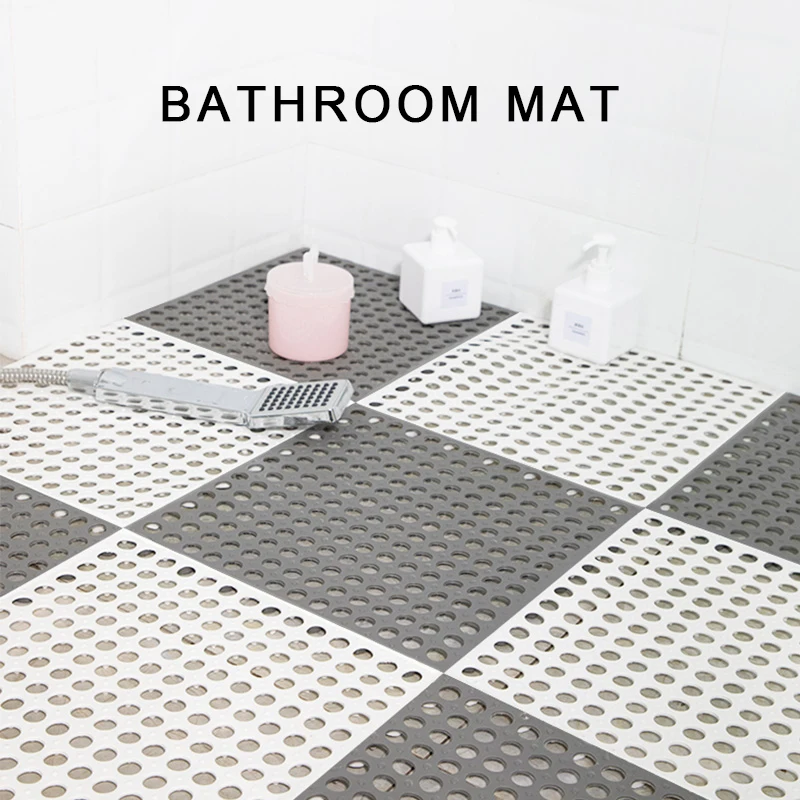 

Top Creative Bath Room Mats Bathroom Carpet Set Mesh Soft Plastic Non-slip Foot Massage 8 Colors for Choose Free Combination New