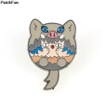 

20pcs/lot A3139 Patchfan Cartoon Kimetsu no Yaiba Zinc Alloy Tie Pins Badges Para Shirt Bag Clothes Backpack Brooches Decoration