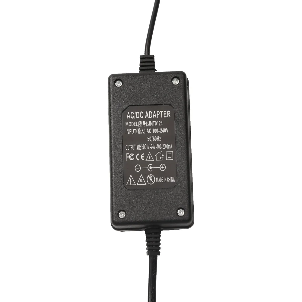 Adjustable AC/DC Adapter 48W 1-24V 2A Led Mini Fan Power Supply US Plug OCT998