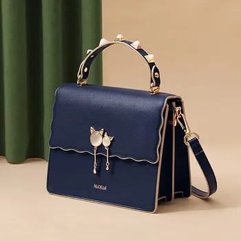 

NUCELLE Women's Fashion New Female Tote Bag Internet Celebrities Handbag Wild Single Shoulder Messenger Bag Blue