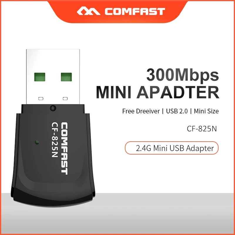 

COMFAST Free driver USB WiFi Adapter 300Mbps 2.4Ghz USB Ethernet wifi Receive&Transmit CF-825N MINI WIFI ADAPTER