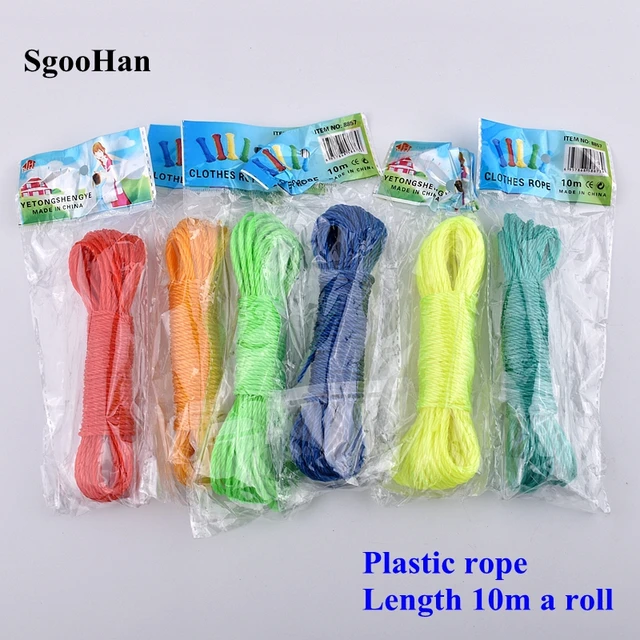 10m/Roll Colorfull Plastic Rope Home Clothesline Rope Rainproof cloth  Tarpaulin Fixing shading Net Installation Lashing Ropes - AliExpress
