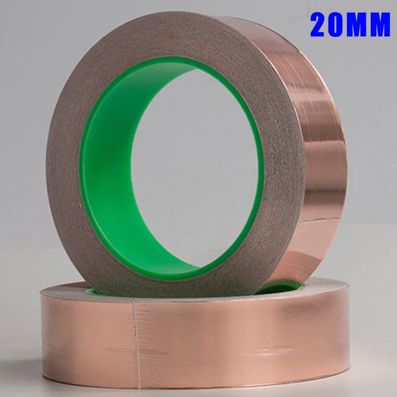 20 м X 20 мм одиночный проводящий рулон клей EMI Экранирование медной фольги лента - Цвет: 6