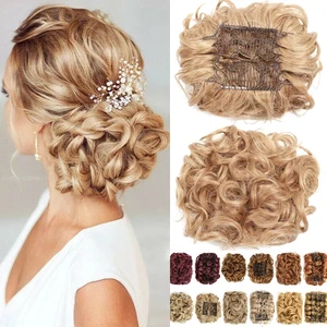 Пластиковая расческа для вьющихся синтетических волос, заколка-шиньон для наращивания волос, заколка гулька волосы аксессуары - изображение