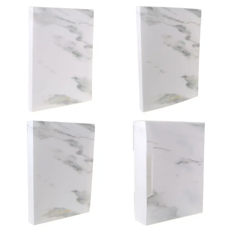

Marble Pattern Multi-Layer Transparent PP A4 File Folder Document Information Book Bag for Office School Students Gifts Supplies