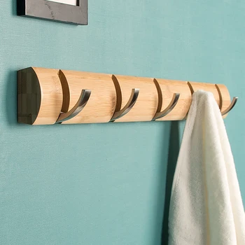 

Nordic Style Clothes Hanging Hooks Bedroom Furniture Wall Hanger Bamboo Coat Rack Living Room Coat Hanger Wall Hook CY51201