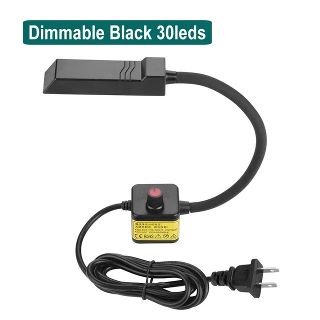 Industrial Lighting Sewing Machine LED Lights Multifunctional Flexible Work Lamp Magnetic Sewing light for Drill Press Lathe Dimmable Black 30led