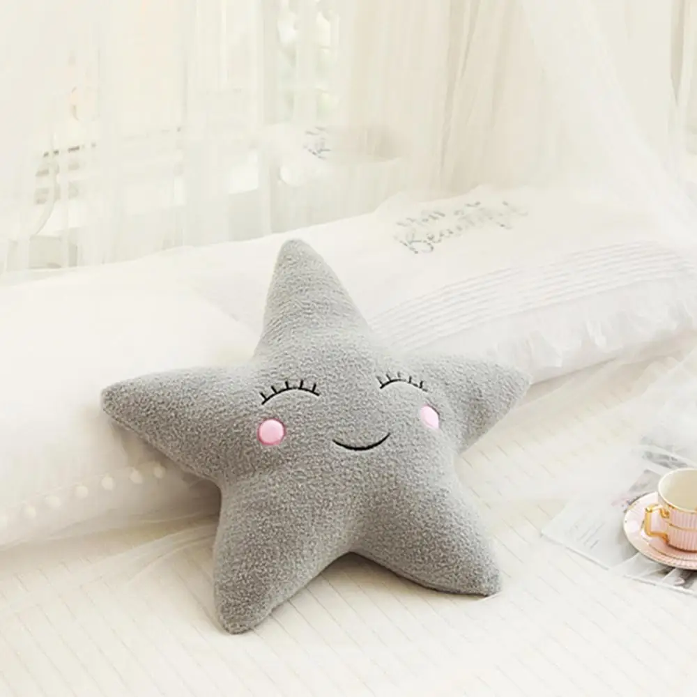 grey star Облако, луна, звезда, капля дождя, плюшевая подушка, мягкая подушка, облако, мягкие плюшевые игрушки для детей, детские подушки, подарок для девочки - Цвет: grey star