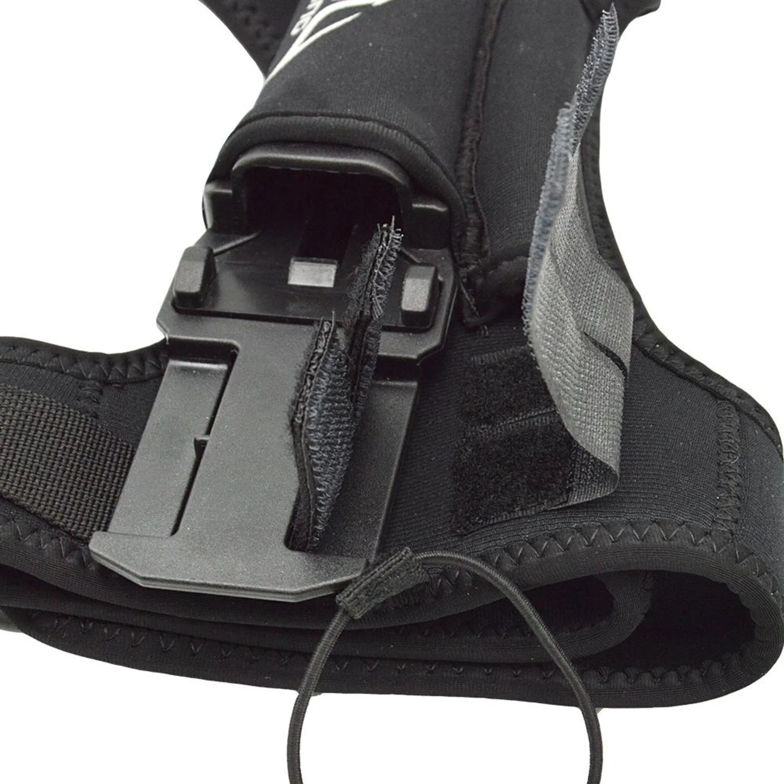 Neoprene Diving Knife Strap Holder with 2 Pockets, Hook & Loop Closure Wrap