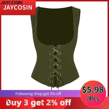 JAYCOSINFashion, женская летняя однотонная безрукавка, крестообразные кольца, шнуровка, повседневный жилет, топ, жилет, костюм, летний, размера плюс, мягкий, 9425
