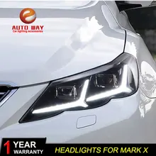 Автомобильный Стайлинг, чехол для фары Toyota Mark X, рейз 2010-2013, светодиодный фонарь для Toyota Mark X, DRL, двойной луч, биксенон