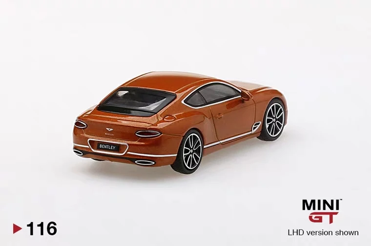 Мини GT 1/64 Bentley Continental Orange Flame с LHD и RHD две версии | Игрушки хобби