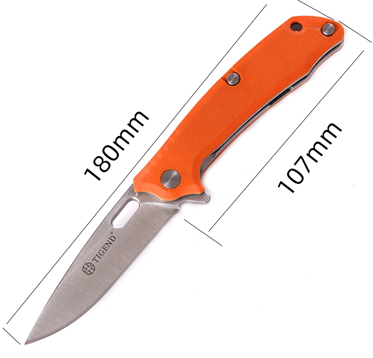Карманный подшипник складной нож TIGEND модель 1809 атласная отделка 9Cr14 стальное лезвие G10 Ручка Открытый Отдых Охота тактический EDC