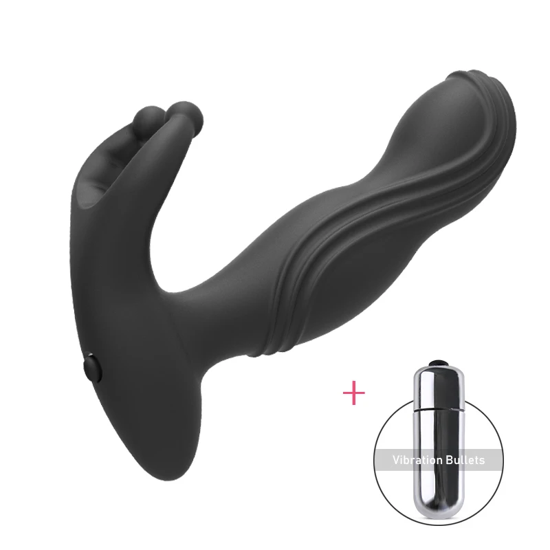 Силиконовый анальный вибратор фаллоимитатор дилдо массажер простаты анальные