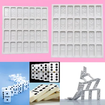 

2 Sizes Domino Shape Resin Molds Dominoes Epoxy Silicone Tools DIY Supplies